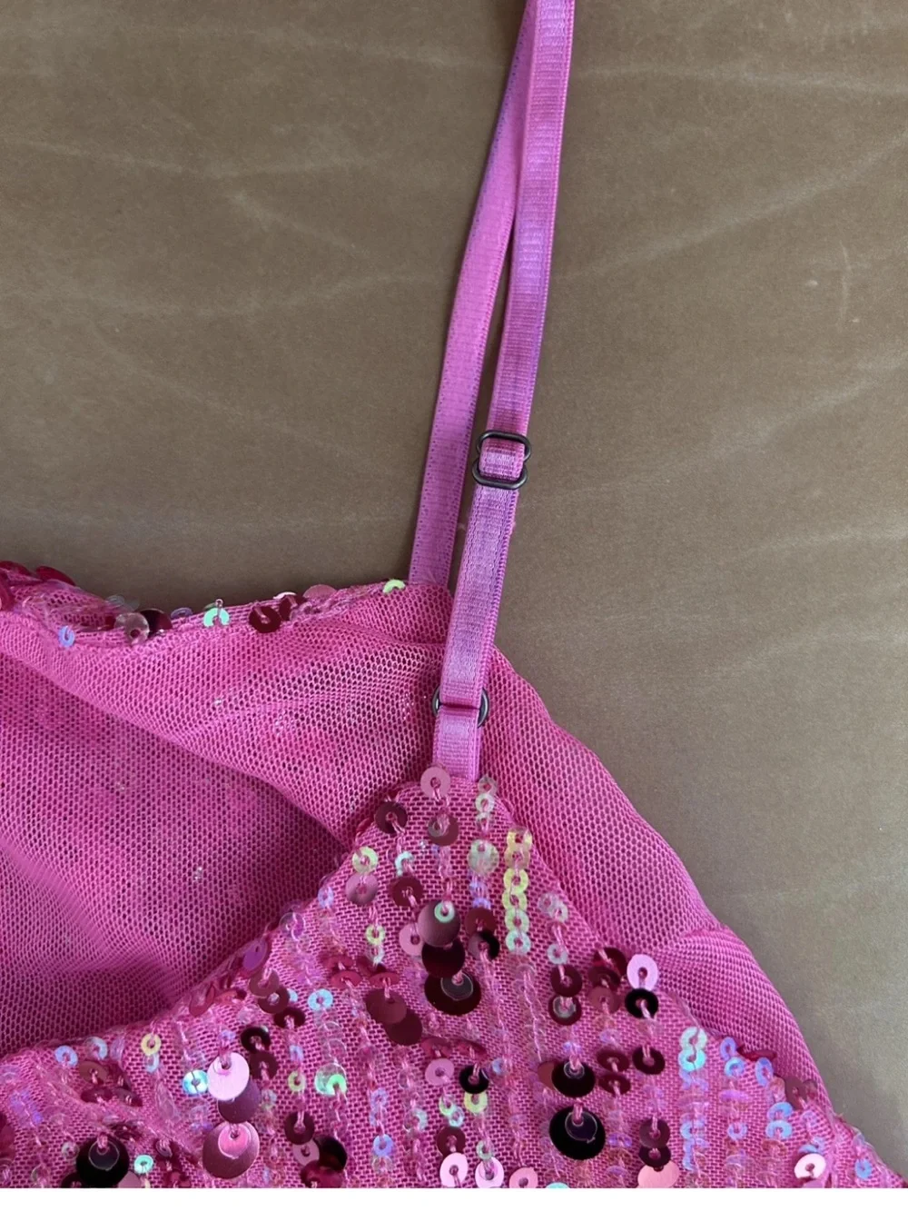 Free People Midnight Kiss Pink Sequin Mini Slipdress NWT Size Small